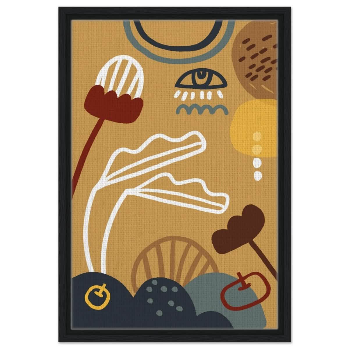 Da Vinci Contemporary wall art Print - Framed Canvas - 40x60 cm / 16x24″ - Black frame