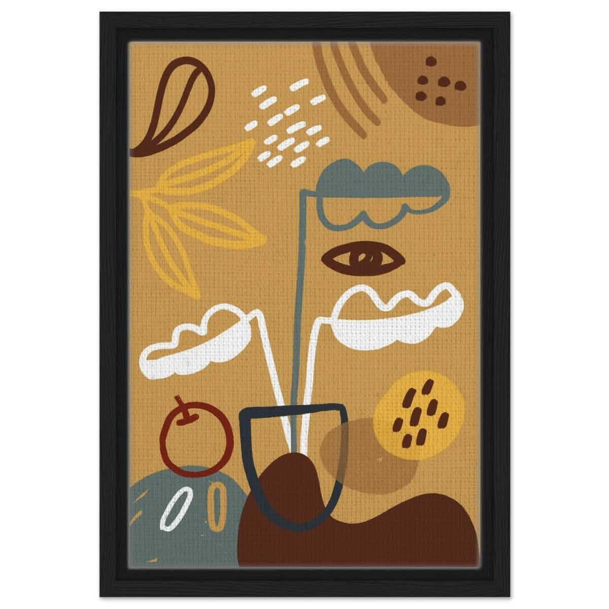 Da Vinci Contemporary wall art Print - Framed Canvas - 30x45 cm / 12x18″ - Black frame