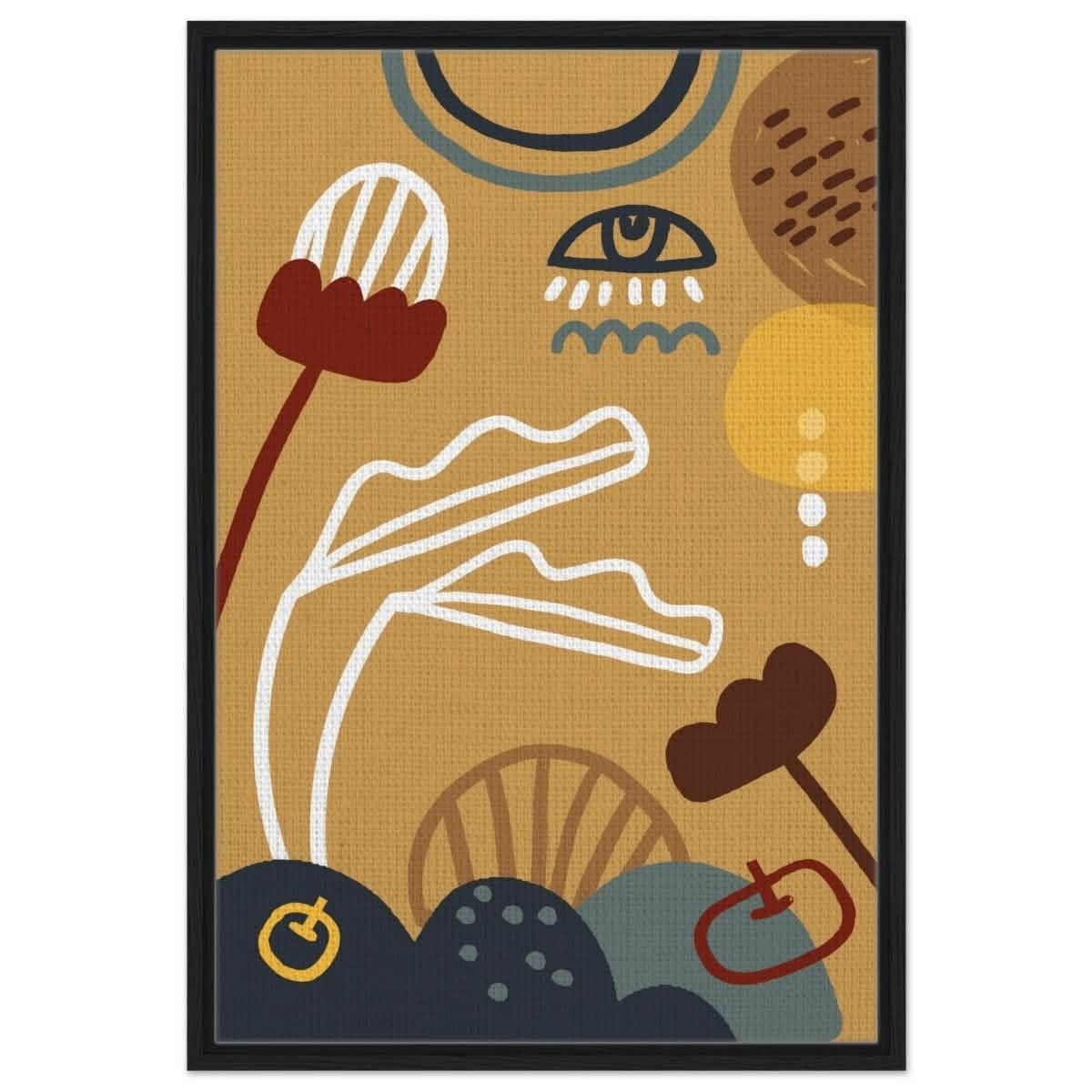 Da Vinci Contemporary wall art Print - Framed Canvas - 60x90 cm / 24x36″ - Black frame