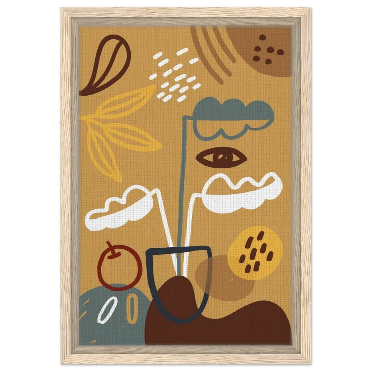 Da Vinci Contemporary wall art Print - Framed Canvas - 30x45 cm / 12x18″ - Wood frame