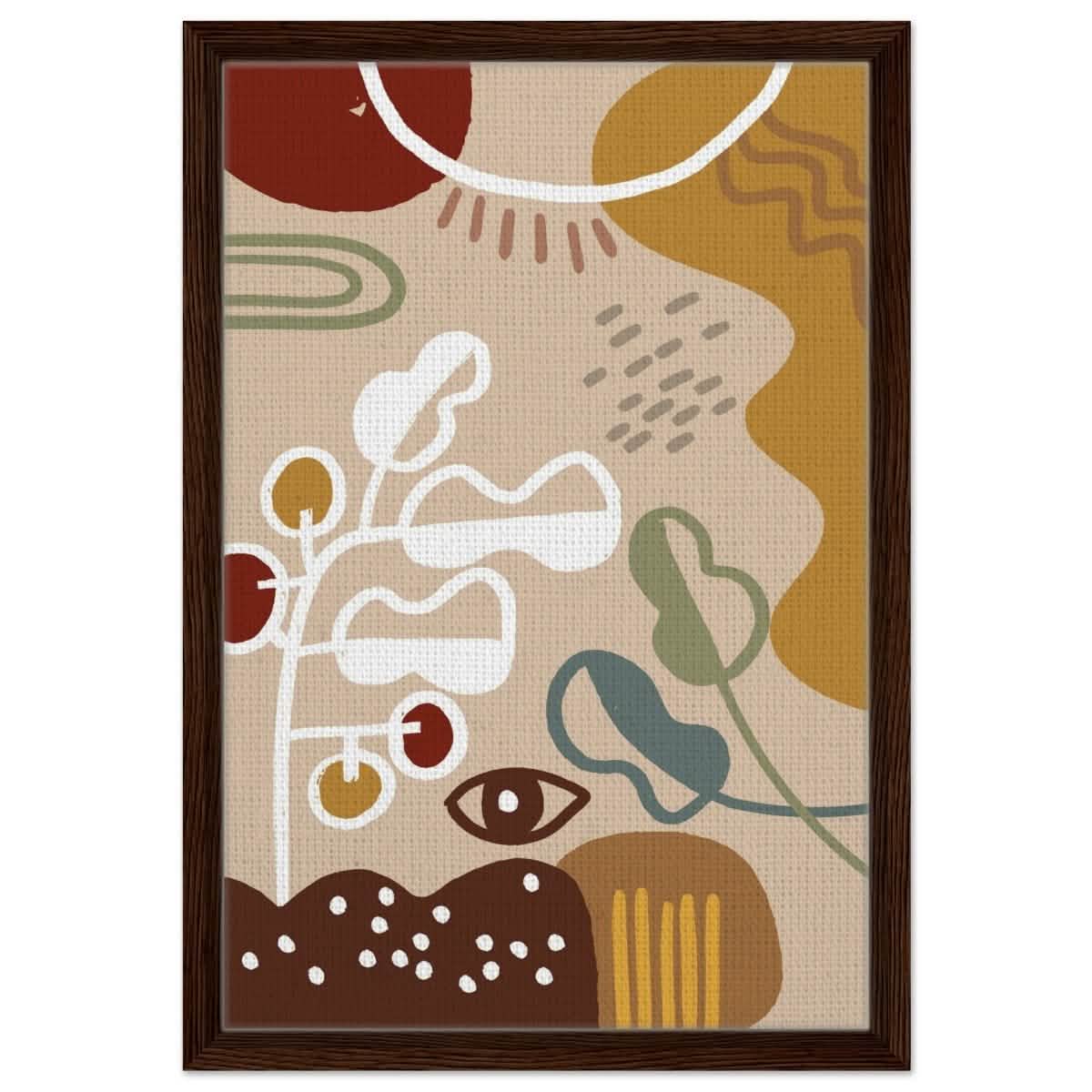 Da Vinci Contemporary wall art Print - Framed Canvas - 40x60 cm / 16x24″ - Dark wood frame