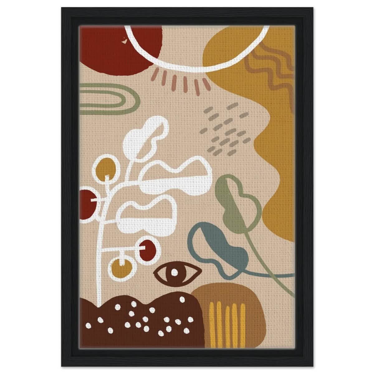 Da Vinci Contemporary wall art Print - Framed Canvas - 30x45 cm / 12x18″ - Black frame