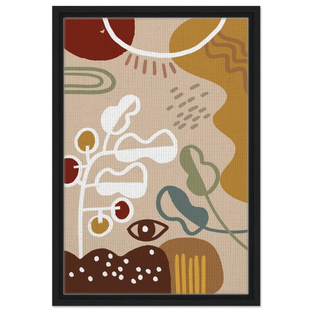 Da Vinci Contemporary wall art Print - Framed Canvas - 40x60 cm / 16x24″ - Black frame