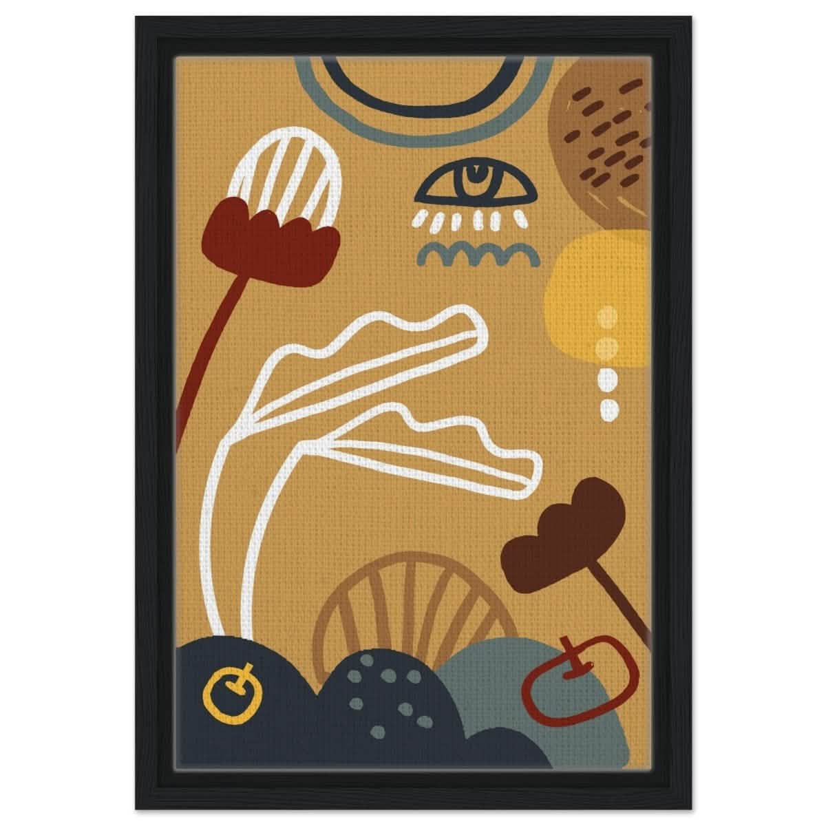 Da Vinci Contemporary wall art Print - Framed Canvas - 30x45 cm / 12x18″ - Black frame