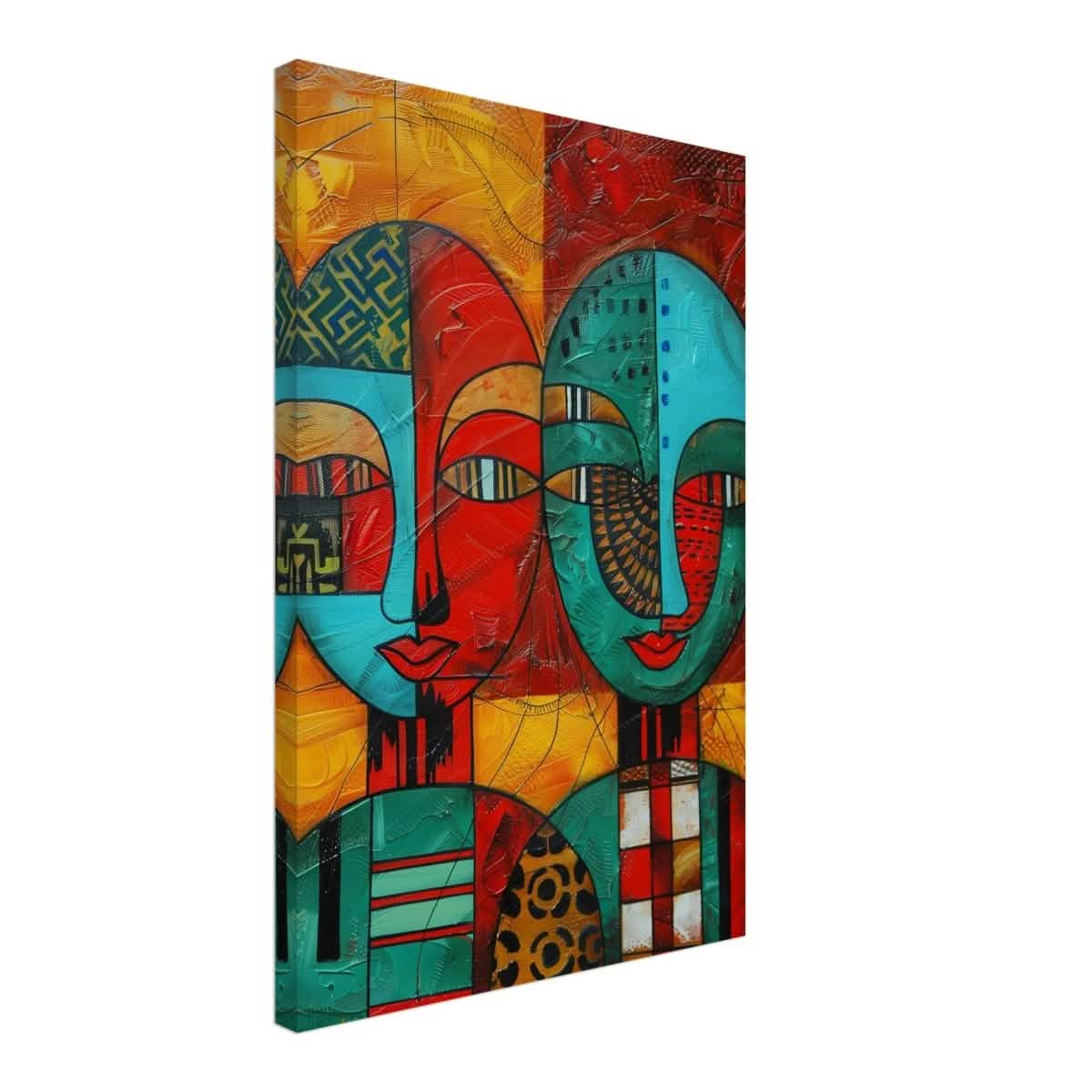Da Vinci Cubism Wall art Print | African Theme - Canvas - 40x60 cm / 16x24″ -