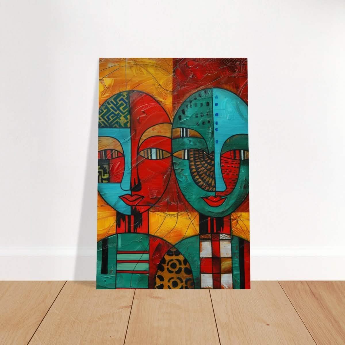 Da Vinci Cubism Wall art Print | African Theme - Brushed Aluminum Print - 40x60 cm / 16x24″ -