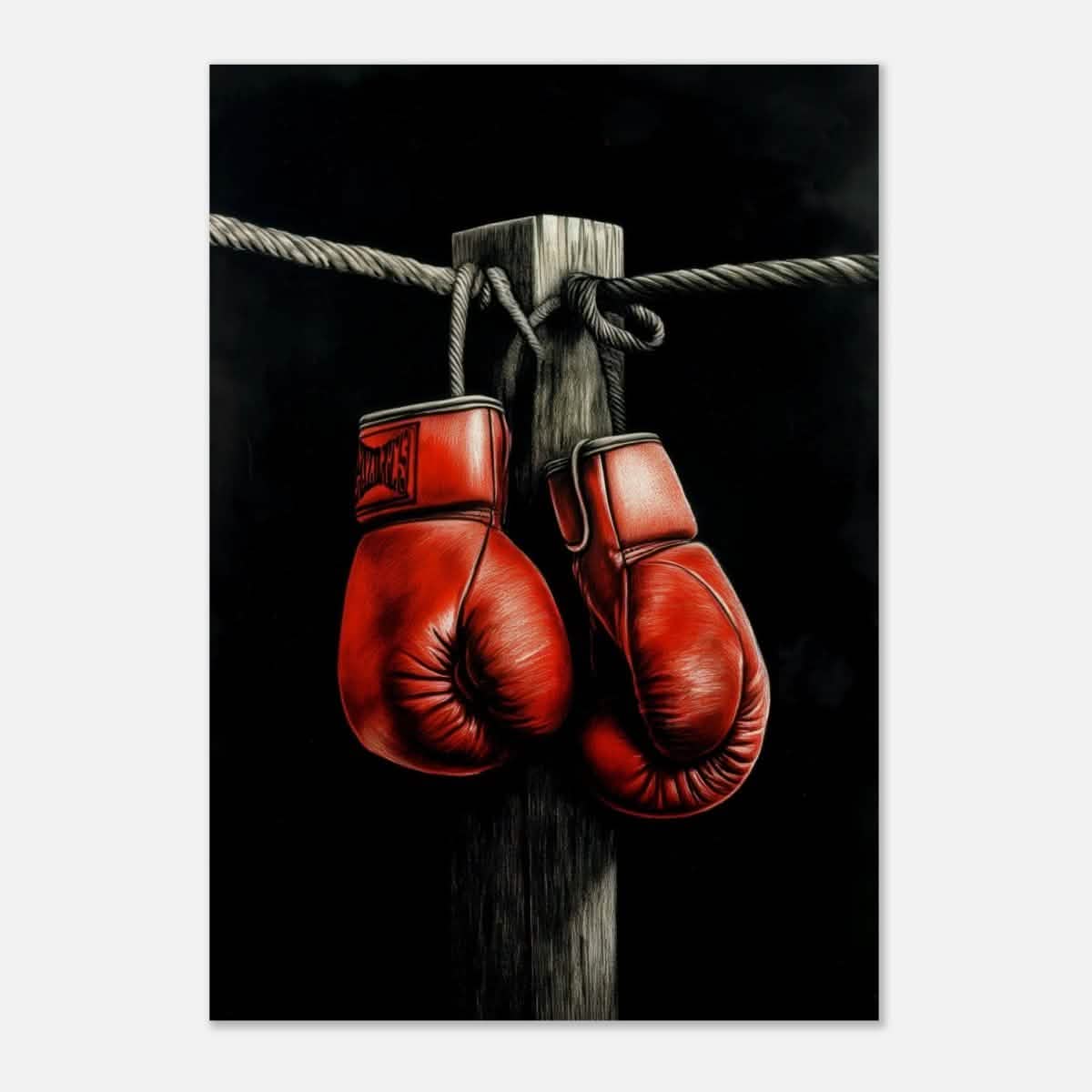 Da Vinci Eclectic Expressions Wall art Print | Boxing Gloves - Wood Prints - 70x100 cm / 28x40″ -