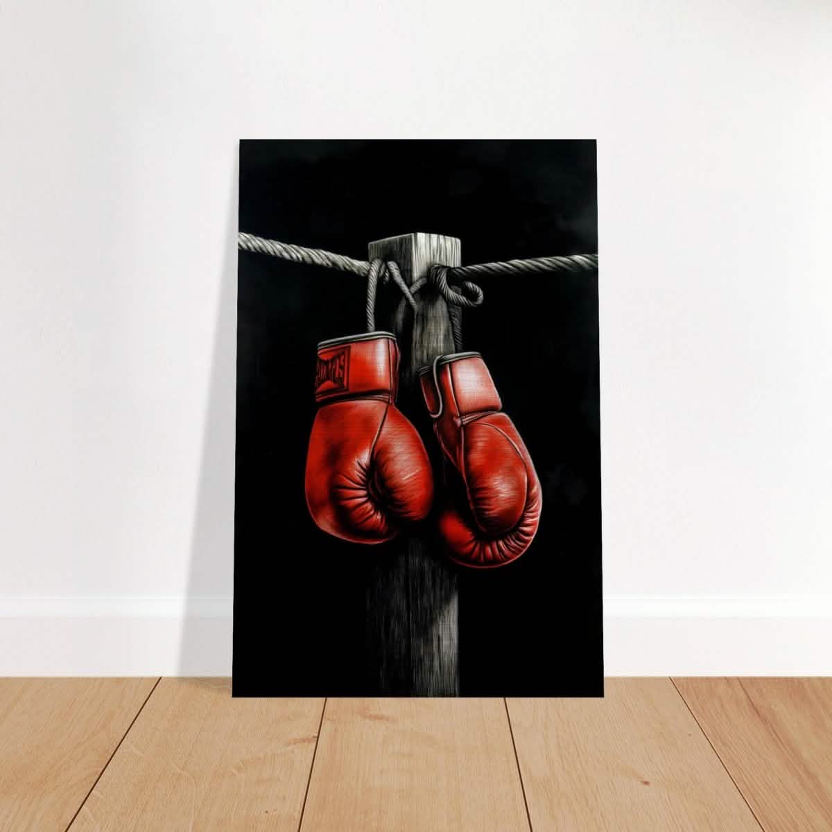 Da Vinci Eclectic Expressions Wall art Print | Boxing Gloves - Brushed Aluminum Print - 60x90 cm / 24x36″ -
