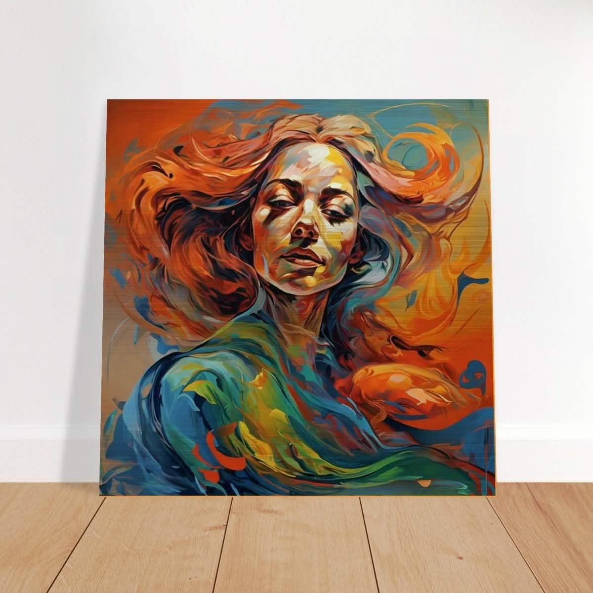 Da Vinci Figurative Modern Art - Brushed Aluminum Print - 60x60 cm / 24x24″ -