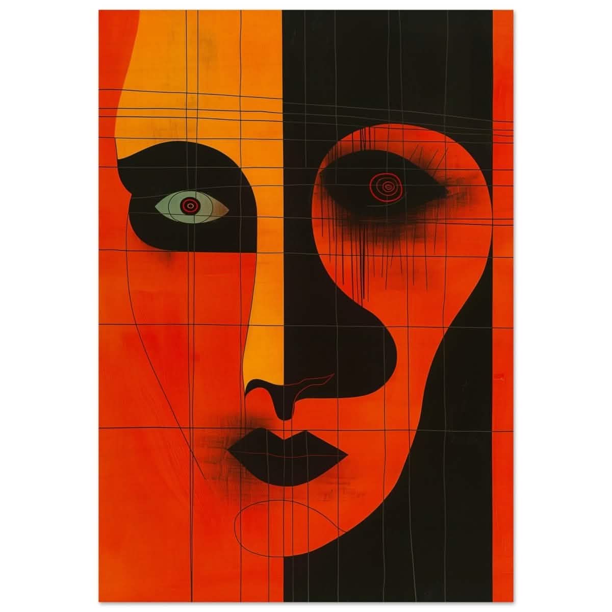 Da Vinci Geometric Abstract Wall art print - Wood Prints - 70x100 cm / 28x40″ - 20 mm