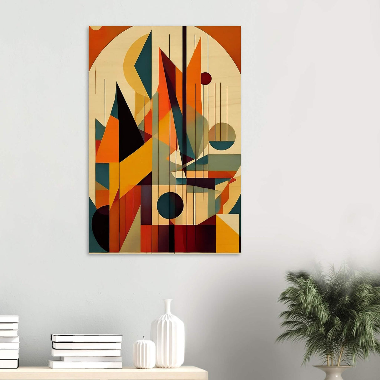 Da Vinci Geometric Cubism Modern Wall Art - Wood Prints - 60x90 cm / 24x36″ - 10 mm
