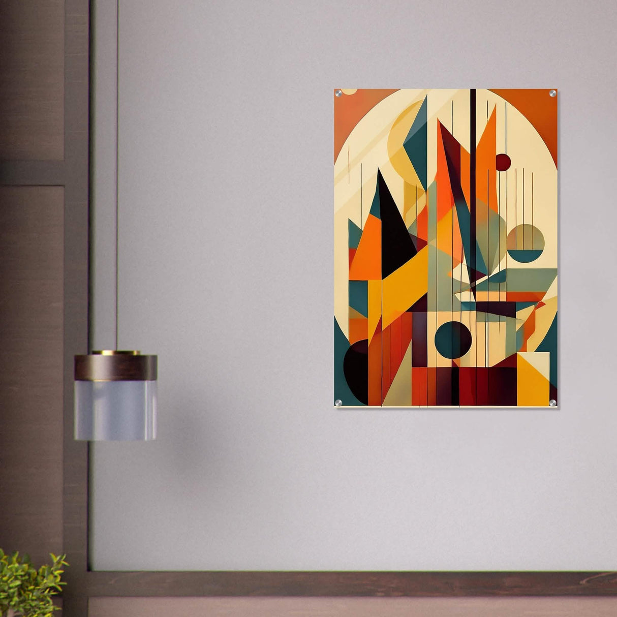 Da Vinci Geometric Cubism Modern Wall Art - Acrylic Print - 70x100 cm / 28x40″ -