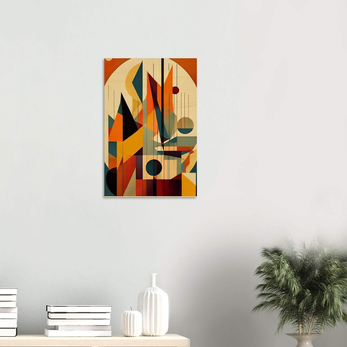Da Vinci Geometric Cubism Modern Wall Art - Wood Prints - 40x60 cm / 16x24″ - 10 mm