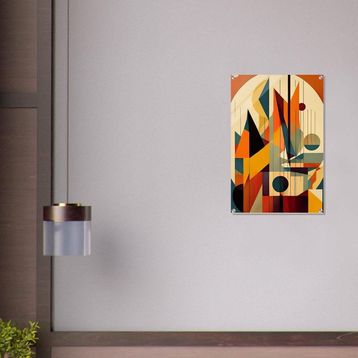 Da Vinci Geometric Cubism Modern Wall Art - Acrylic Print - 50x75 cm / 20x30″ -