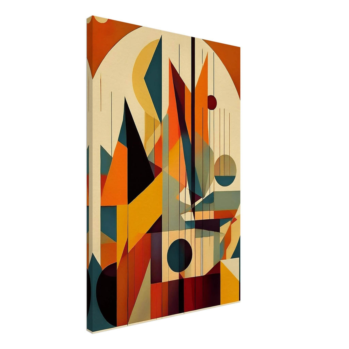 Da Vinci Geometric Cubism Modern Wall Art - Canvas - 60x90 cm / 24x36″ - Thick