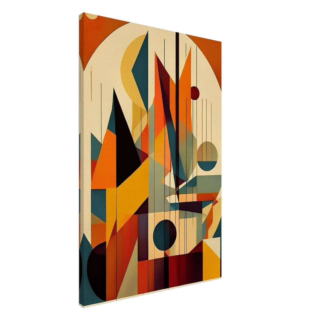 Da Vinci Geometric Cubism Modern Wall Art - Canvas - 60x90 cm / 24x36″ - Slim