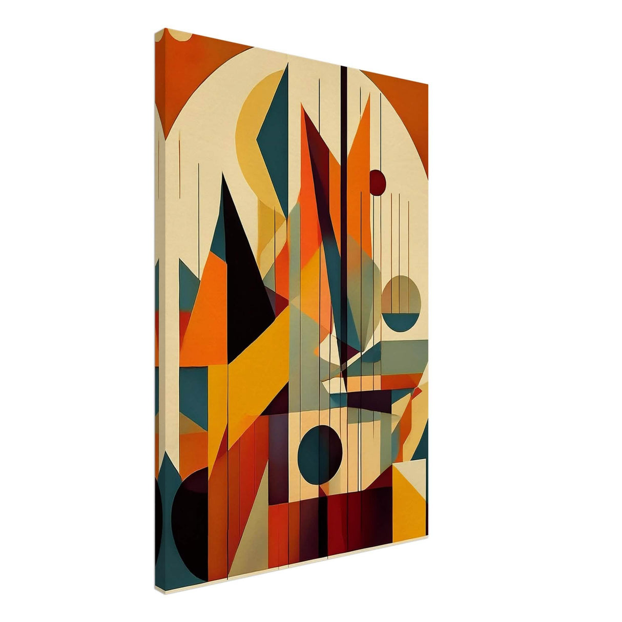 Da Vinci Geometric Cubism Modern Wall Art - Canvas - 50x75 cm / 20x30″ - Slim