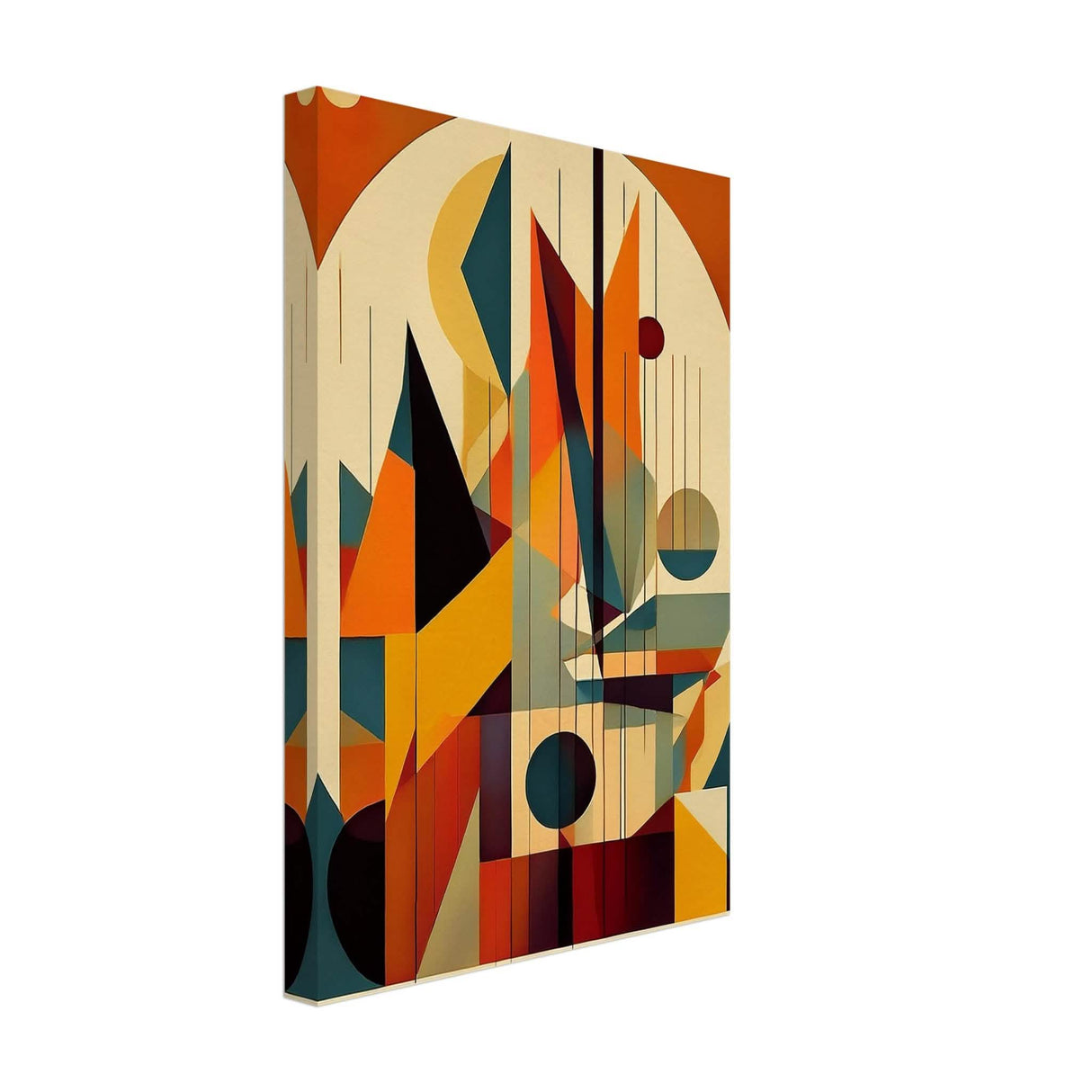 Da Vinci Geometric Cubism Modern Wall Art - Canvas - 30x45 cm / 12x18″ - Thick