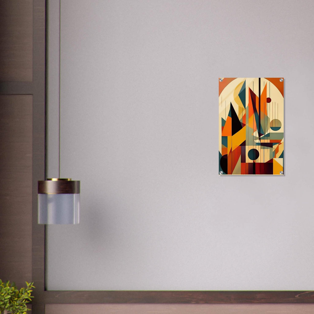 Da Vinci Geometric Cubism Modern Wall Art - Acrylic Print - 40x60 cm / 16x24″ -