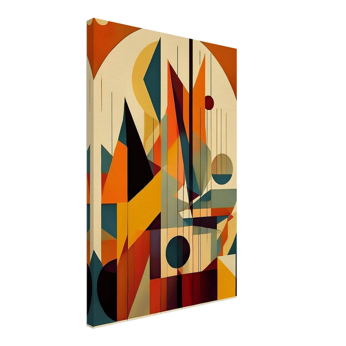 Da Vinci Geometric Cubism Modern Wall Art - Canvas - 50x75 cm / 20x30″ - Thick