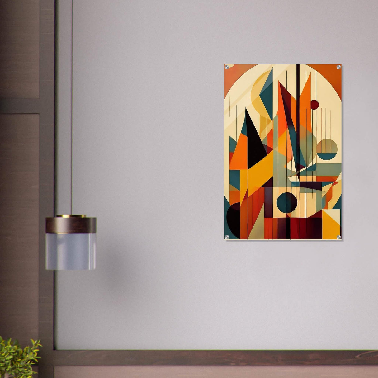 Da Vinci Geometric Cubism Modern Wall Art - Acrylic Print - 60x90 cm / 24x36″ -