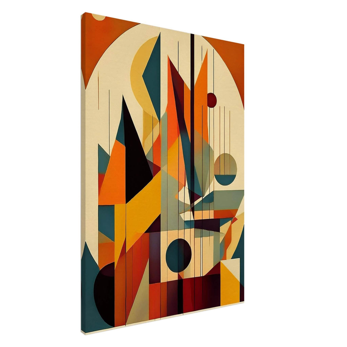 Da Vinci Geometric Cubism Modern Wall Art - Canvas - 70x100 cm / 28x40″ - Slim