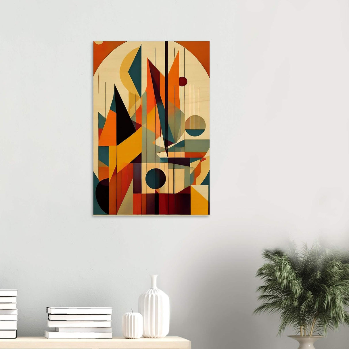 Da Vinci Geometric Cubism Modern Wall Art - Wood Prints - 50x75 cm / 20x30″ - 10 mm