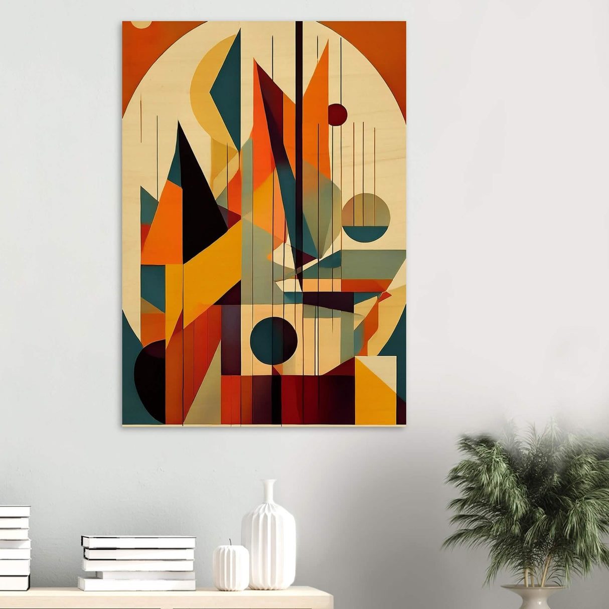 Da Vinci Geometric Cubism Modern Wall Art - Wood Prints - 70x100 cm / 28x40″ - 20 mm