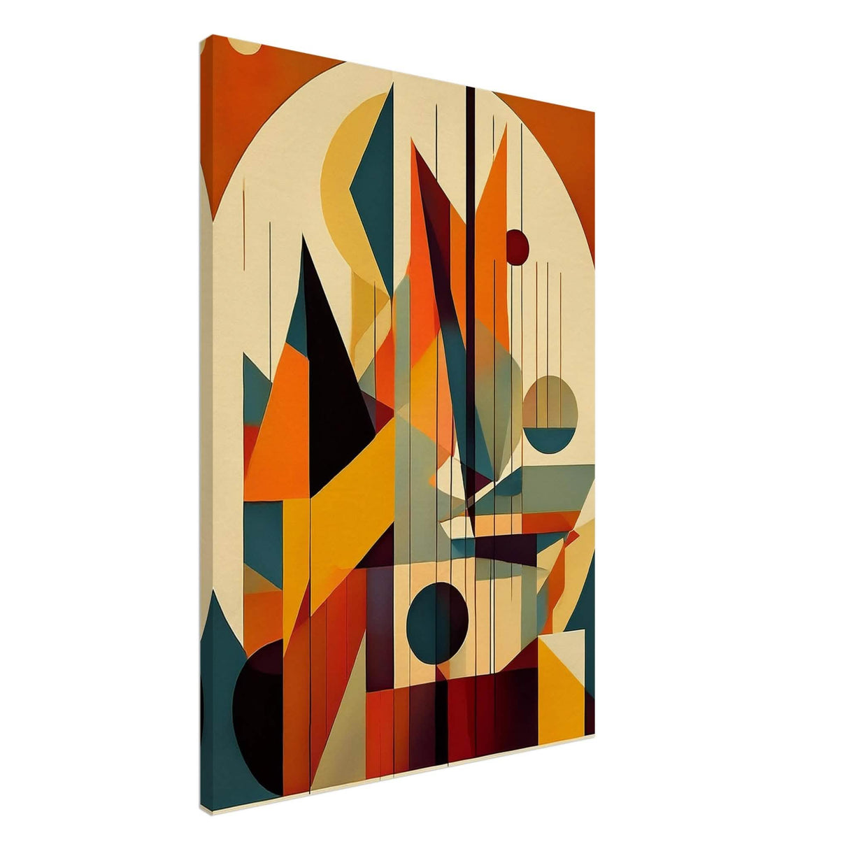 Da Vinci Geometric Cubism Modern Wall Art - Canvas - 70x100 cm / 28x40″ - Thick