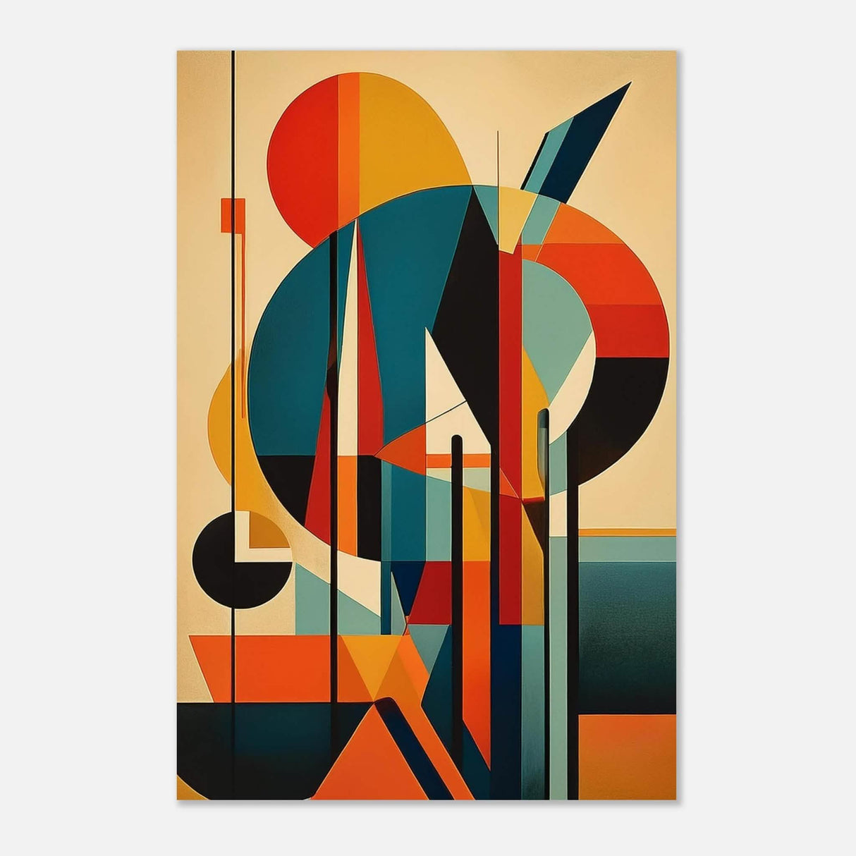 Da Vinci Geometric Modern Art - Aluminum Print - 50x75 cm / 20x30″ -