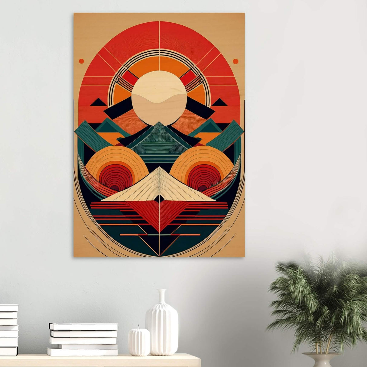 Da Vinci Geometric Modern Art - Wood Prints - 70x100 cm / 28x40″ - 10 mm