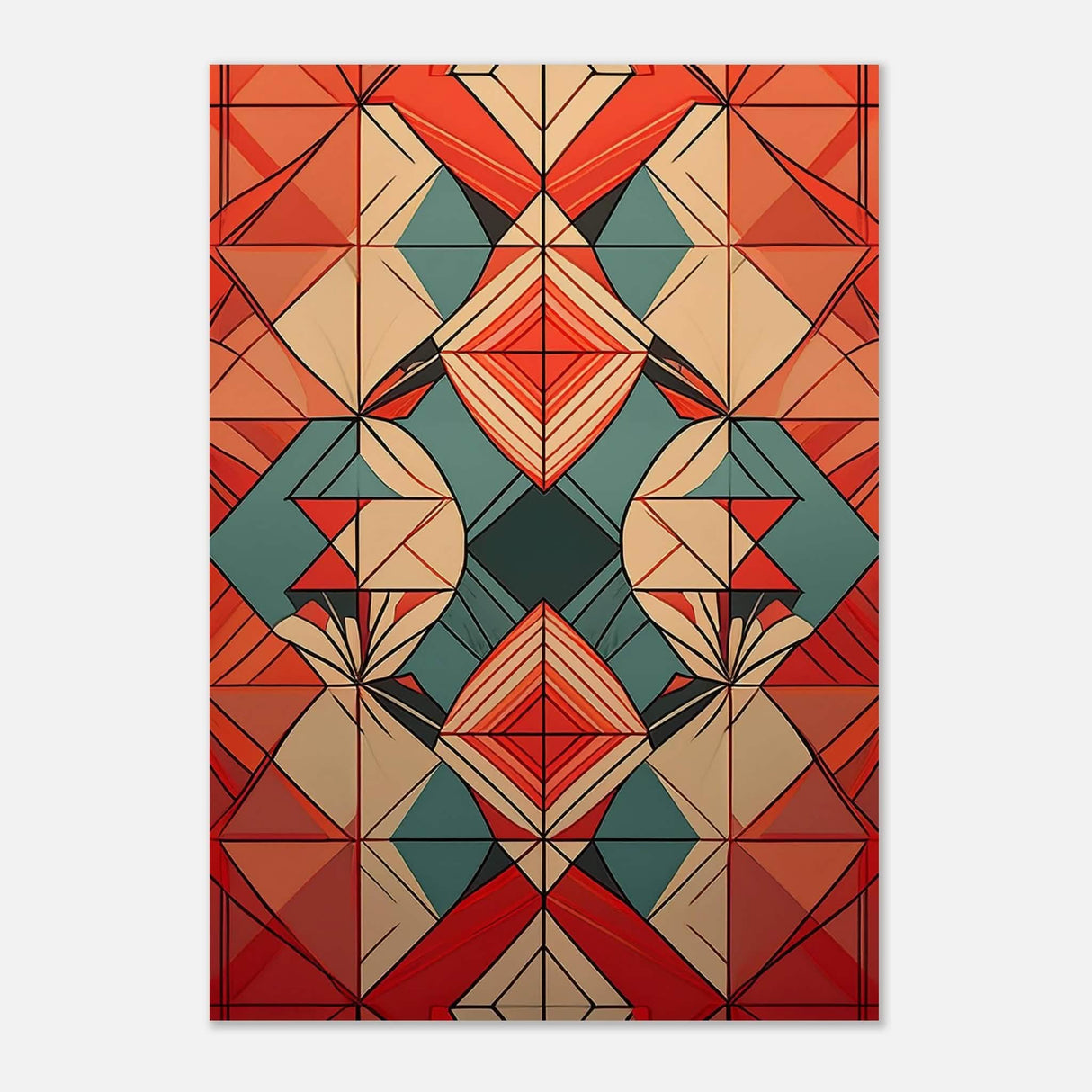 Da Vinci Geometric Modern Art - Aluminum Print - 70x100 cm / 28x40″ -