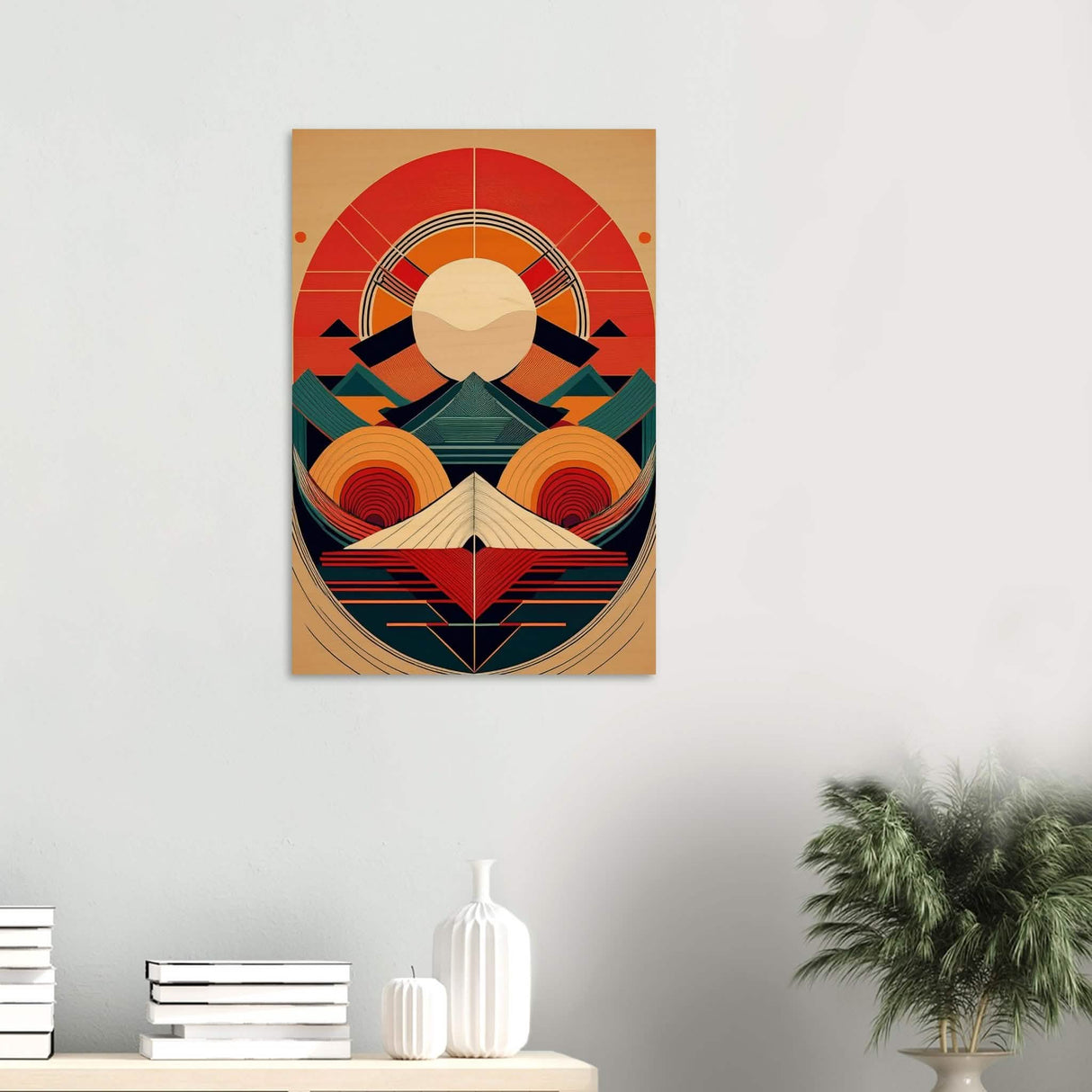 Da Vinci Geometric Modern Art - Wood Prints - 50x75 cm / 20x30″ - 20 mm