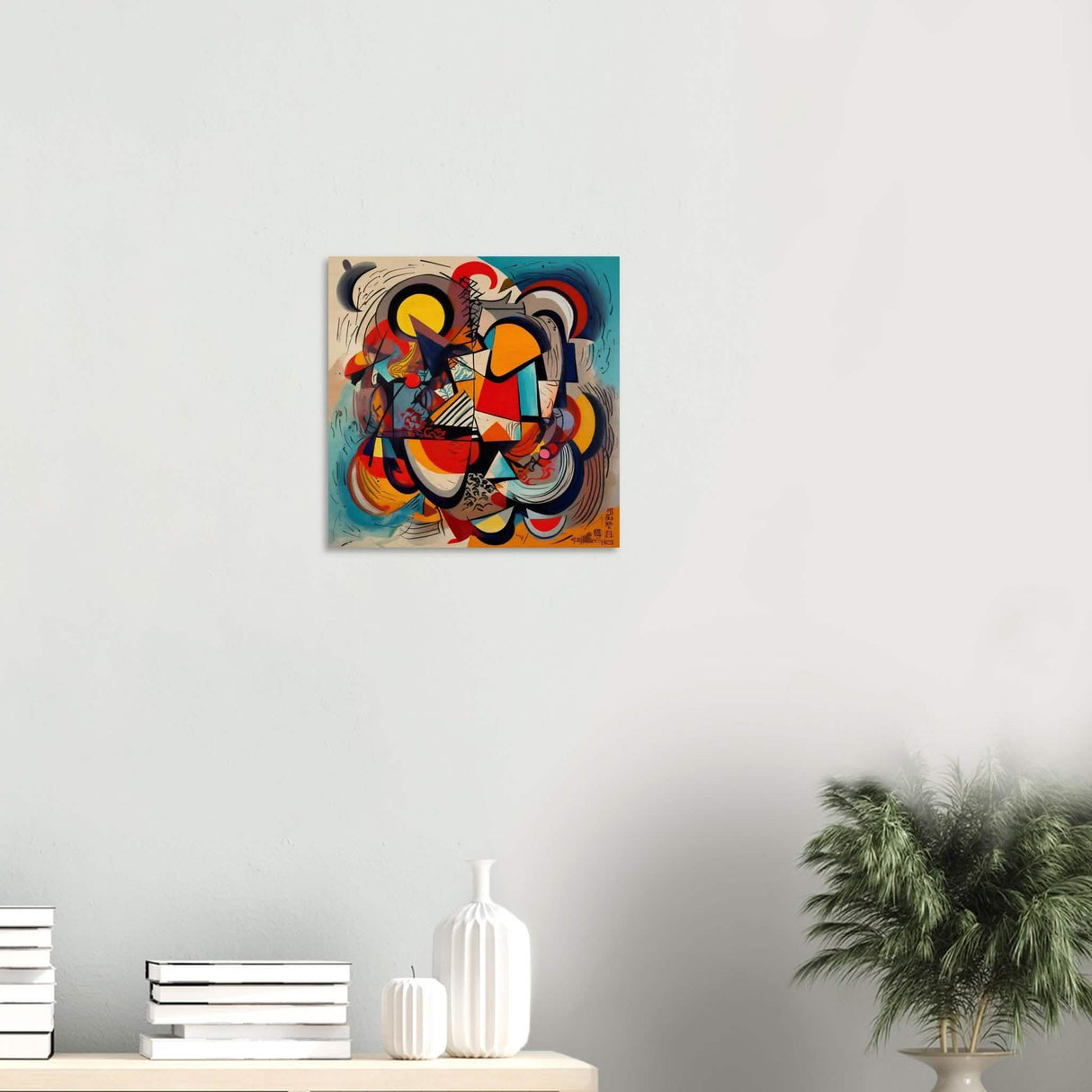 Da Vinci Geometric Modern Art - Wood Prints - 40x40 cm / 16x16″ - 10 mm