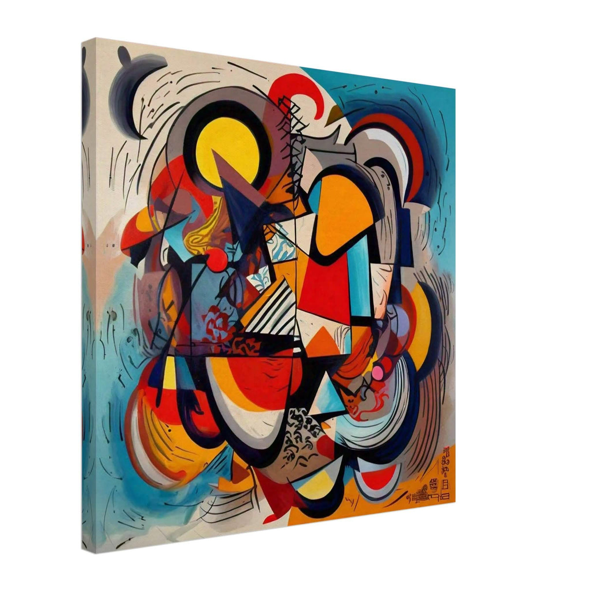 Da Vinci Geometric Modern Art - Canvas - 50x50 cm / 20x20″ - Slim