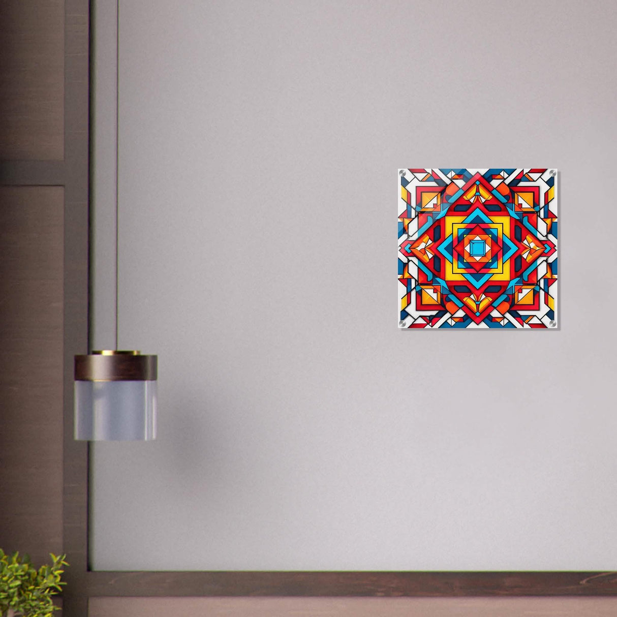 Da Vinci Geometric Modern Art - Acrylic Print - 50x50 cm / 20x20″ -