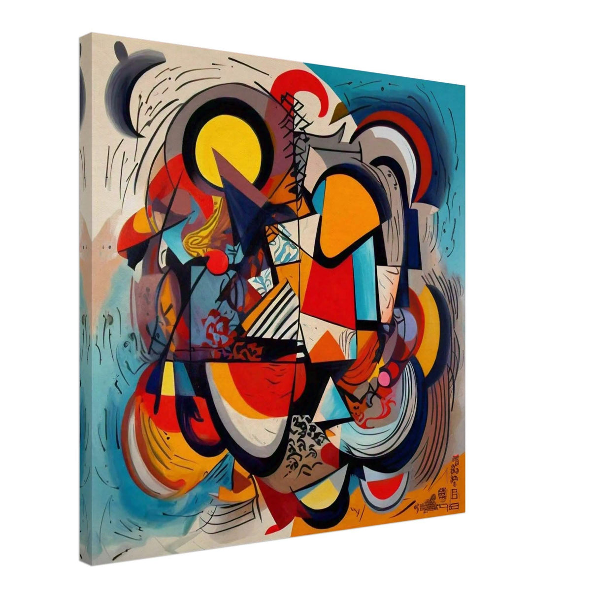 Da Vinci Geometric Modern Art - Canvas - 60x60 cm / 24x24″ - Slim