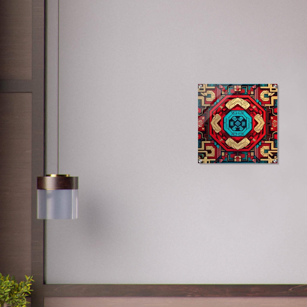 Da Vinci Geometric Modern Art - Acrylic Print - 50x50 cm / 20x20″ -