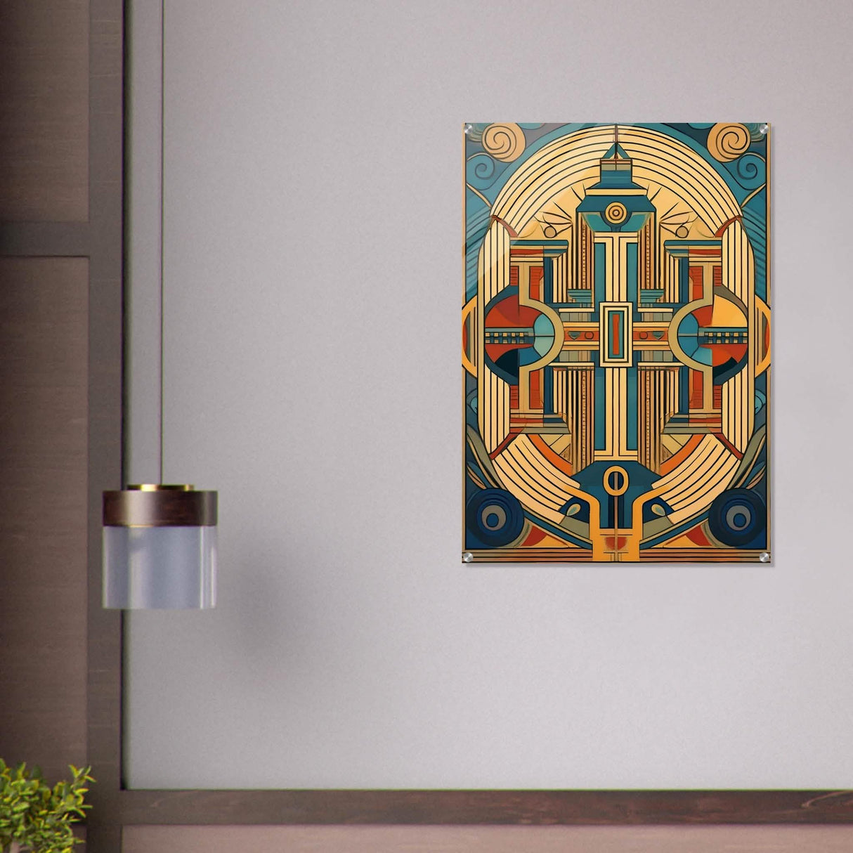 Da Vinci Geometric Modern Art - Acrylic Print - 70x100 cm / 28x40″ -