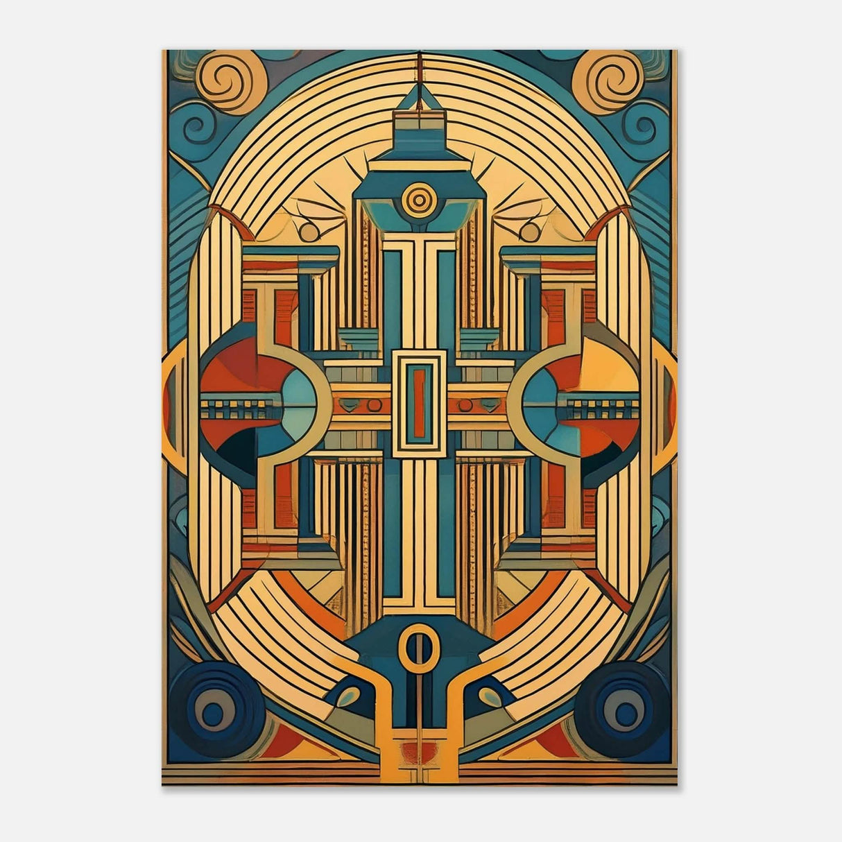 Da Vinci Geometric Modern Art - Aluminum Print - 70x100 cm / 28x40″ -