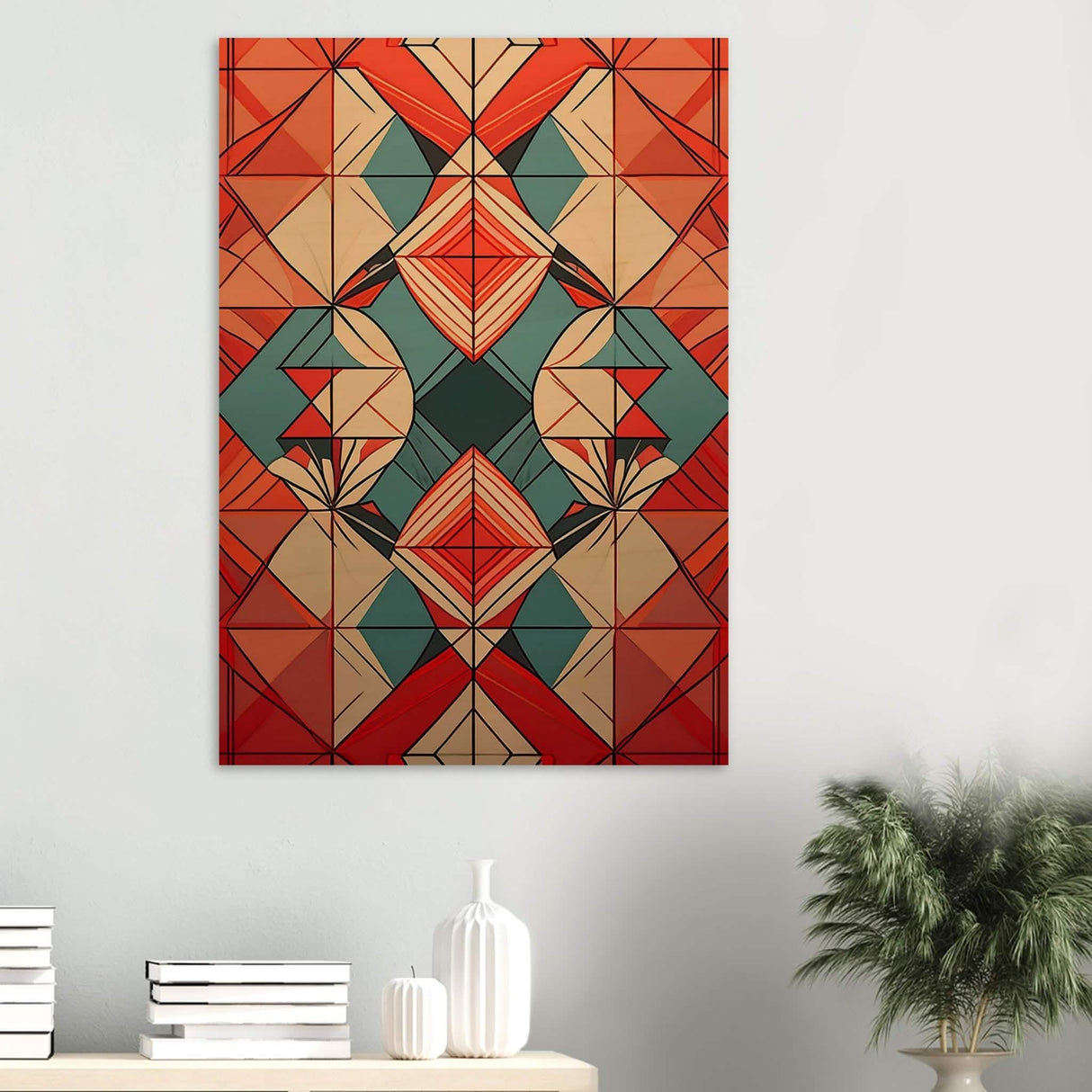 Da Vinci Geometric Modern Art - Wood Prints - 70x100 cm / 28x40″ - 10 mm