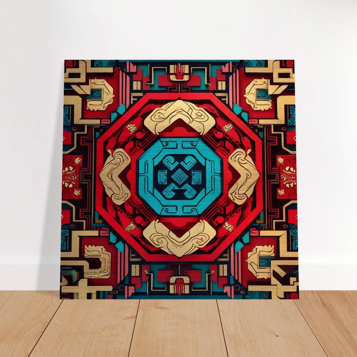 Da Vinci Geometric Modern Art - Brushed Aluminum Print - 50x50 cm / 20x20″ -