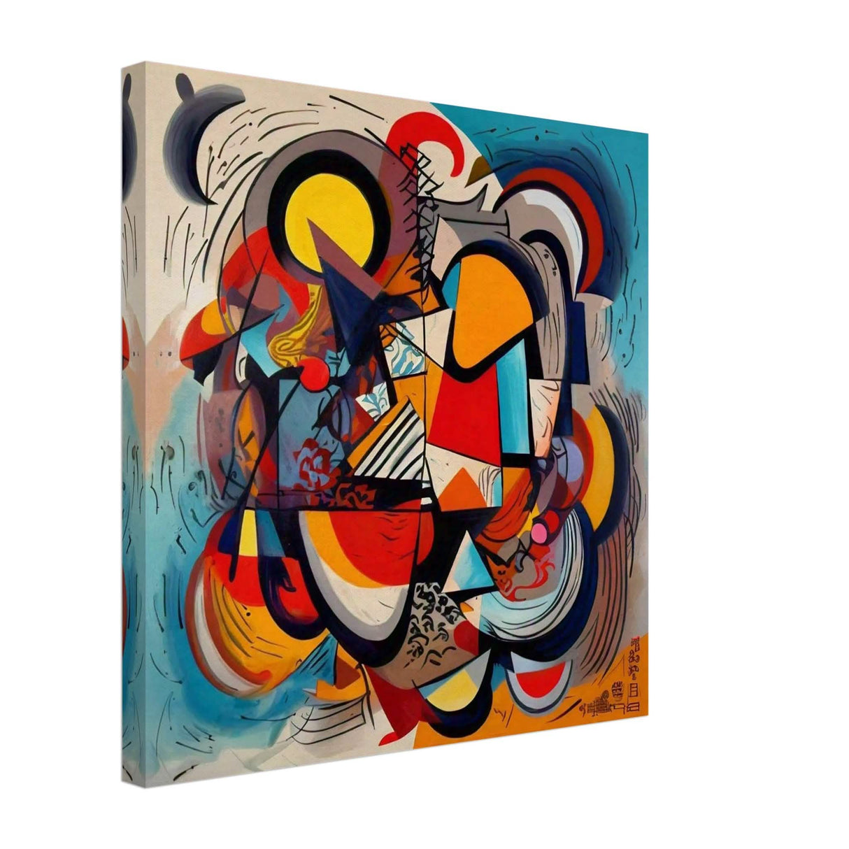 Da Vinci Geometric Modern Art - Canvas - 50x50 cm / 20x20″ - Thick