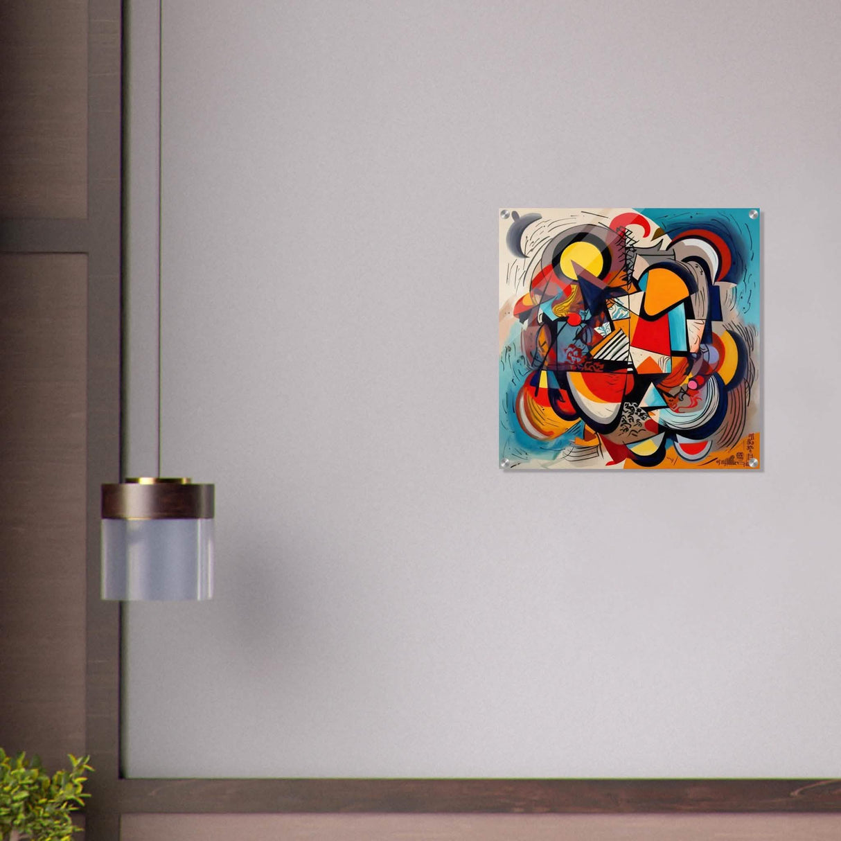 Da Vinci Geometric Modern Art - Acrylic Print - 60x60 cm / 24x24″ -