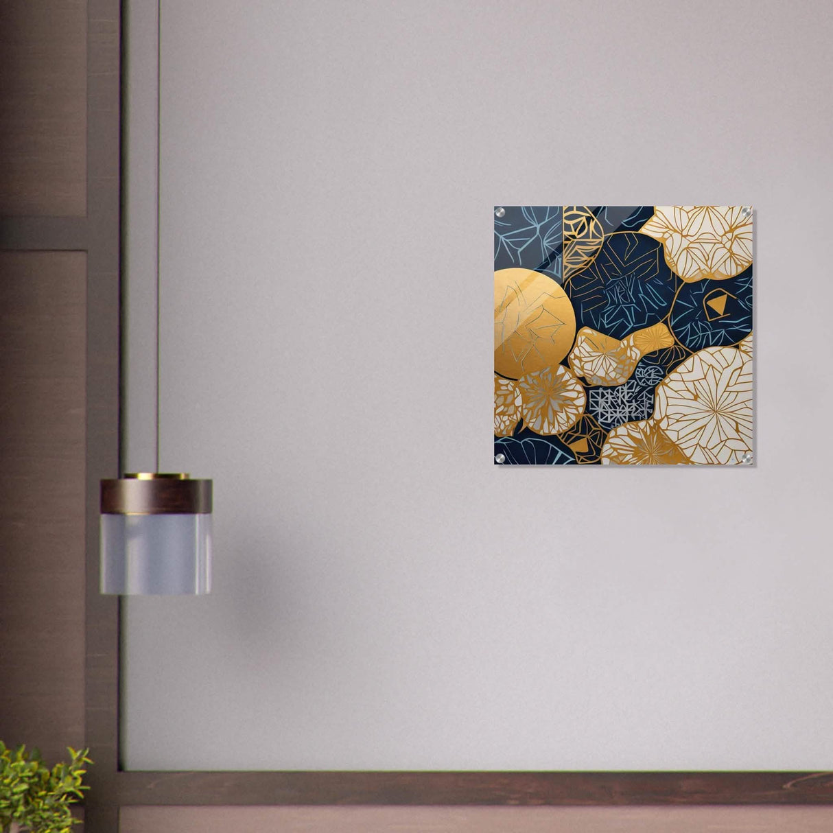 Da Vinci Geometric Modern Art - Acrylic Print - 60x60 cm / 24x24″ -