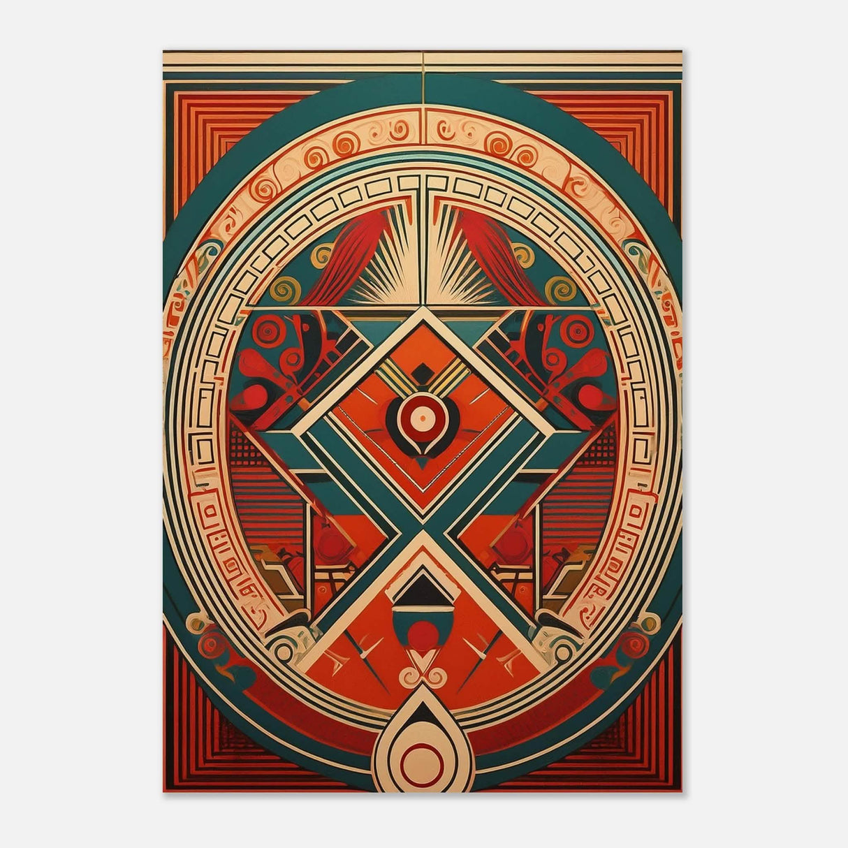 Da Vinci Geometric Modern Art - Aluminum Print - 70x100 cm / 28x40″ -