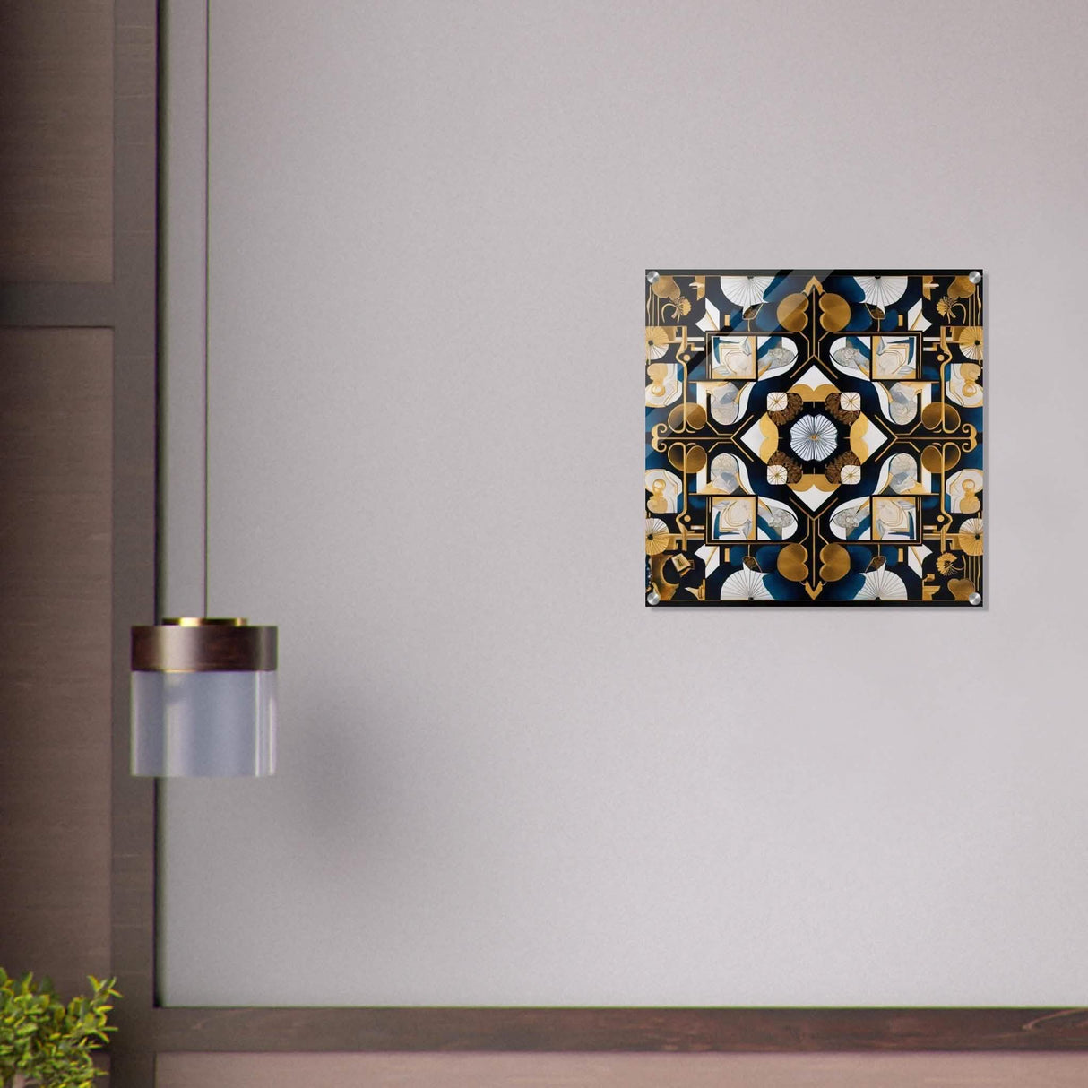 Da Vinci Geometric Modern Art - Acrylic Print - 60x60 cm / 24x24″ -