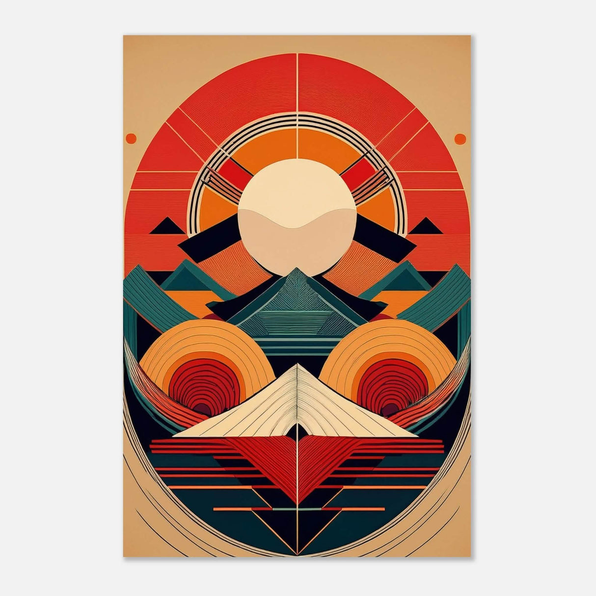 Da Vinci Geometric Modern Art - Aluminum Print - 40x60 cm / 16x24″ -