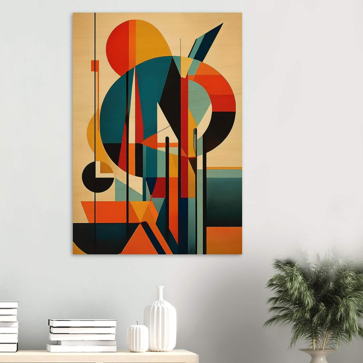 Da Vinci Geometric Modern Art - Wood Prints - 70x100 cm / 28x40″ - 20 mm