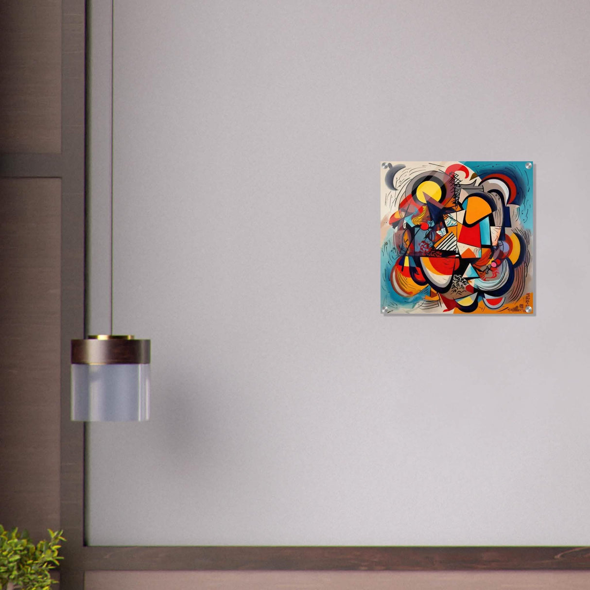 Da Vinci Geometric Modern Art - Acrylic Print - 50x50 cm / 20x20″ -